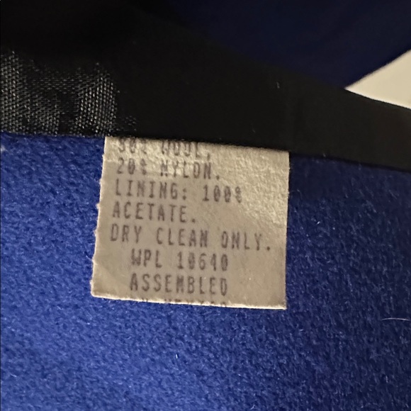 Vintage Women's Blue Double-Breasted Coat by Jofeld - Picture 6 of 9